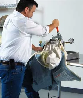 Turnout gear inspection equipment