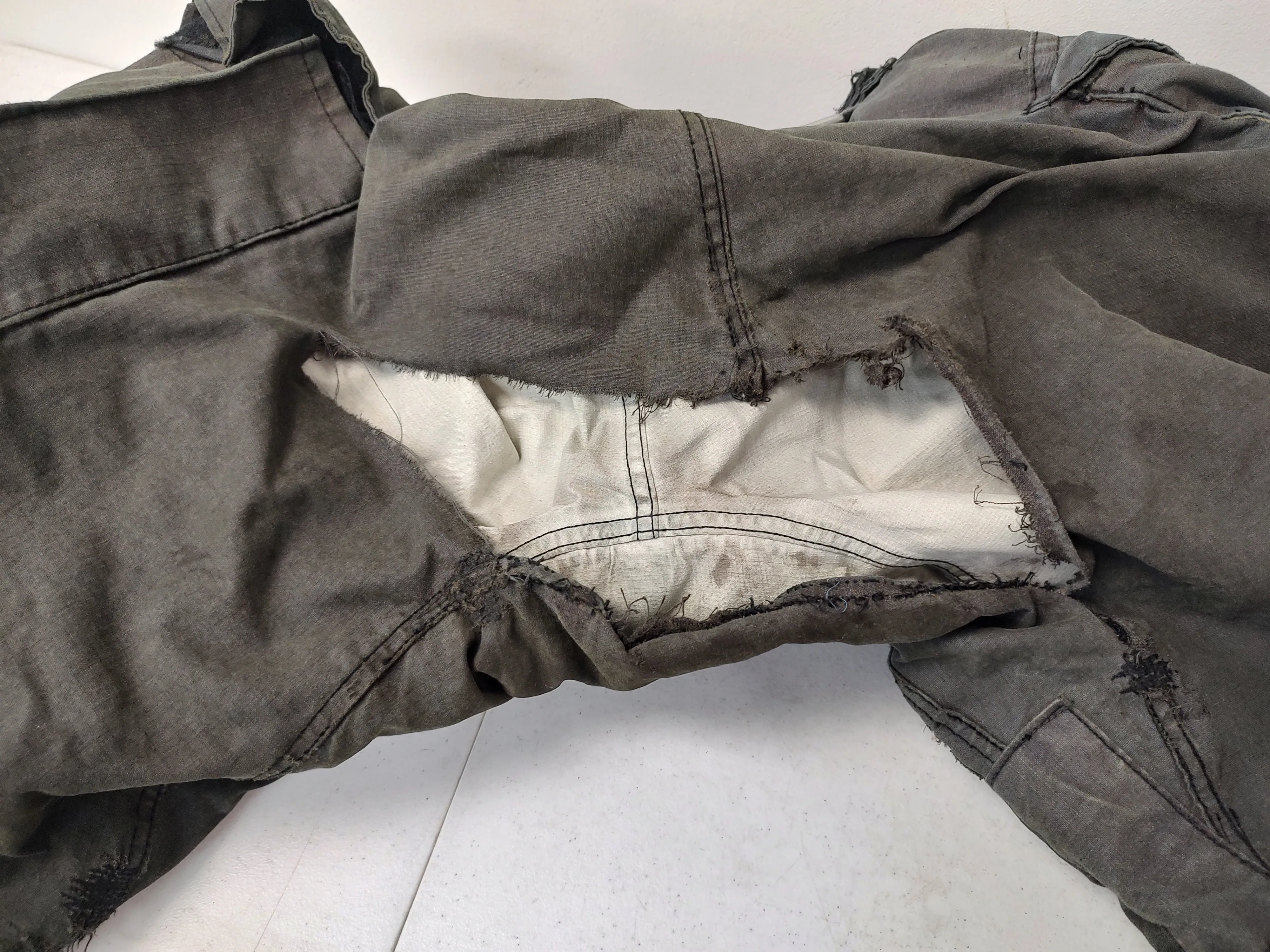 Heat-damaged turnout thermal liner